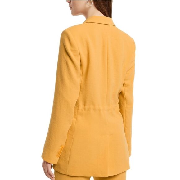 Express Twill One Button Cinched Boyfriend Blazer - Picture 3 of 4